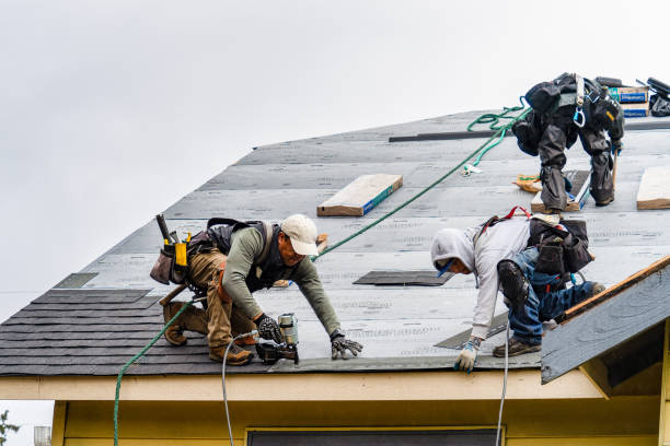 Professional Roof Replacement technician working in Demarest, NJ
